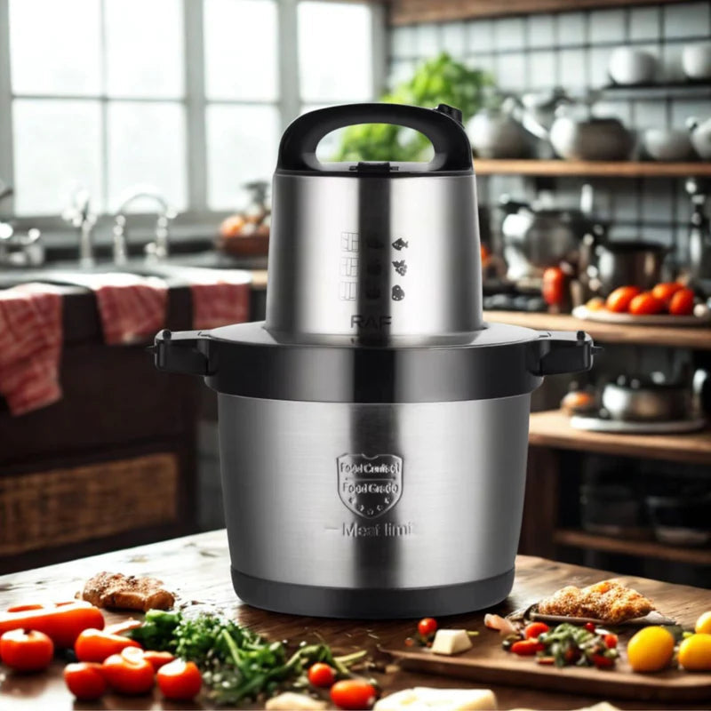 Procesador De Alimentos 1000W 6L Con Cuchillas De 4 Hojas Y Bajo Ruido. 110V/60 Hz Mezclador De Alimentos R.97008-110 RAF