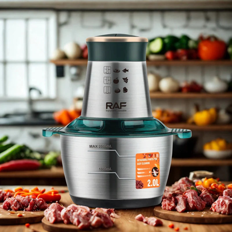 Procesador De Alimentos 400W 2L Con Cuchillas En Espiral, Bajo Ruido. 110V/60 Hz. Mezclador De Alimentos R.97029-110 RAF