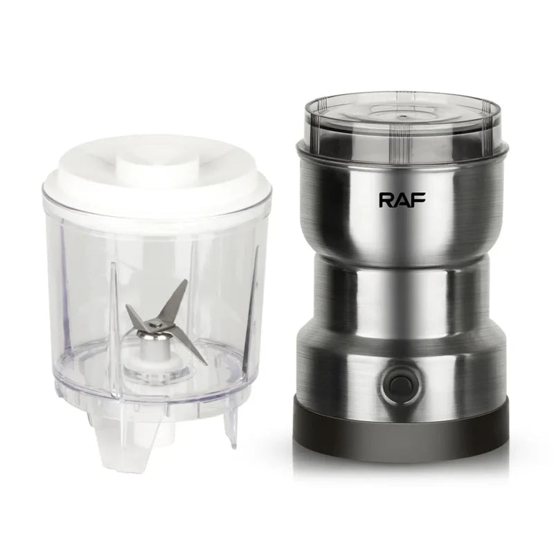 Licuadora De Zumo 2 En 1 300W Inoxidable Y Molinillo Eléctrico Para Especias Y Café 110V/60 Hz. Blender Grinder R.97126-110 RAF