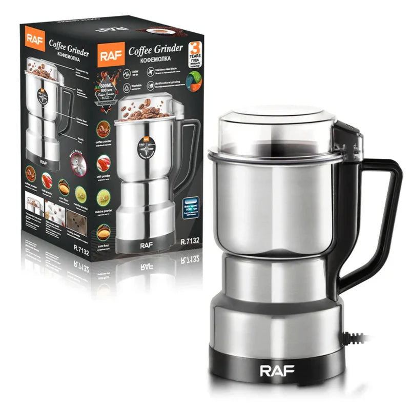 Molinillo De Café 300W Con Cuchilla Inoxidable Y Molienda Multifuncional 110V/60 Hz. Moledor. R.97132-110 RAF