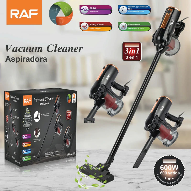 Aspiradora 3 En 1 600W Con Filtro Lavable Ciclónico Y Caja De Polvo 500Ml 110V/60 Hz R.98672-110 RAF