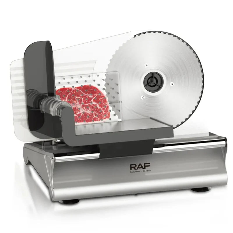 Cortadora Rebanadora De Embutidos 130W 190Mm 110V/60Hz. Espesores 1-15 Mm. Ancho Hoja 200 Mm Cortadora De Alimentos. R.98800-110