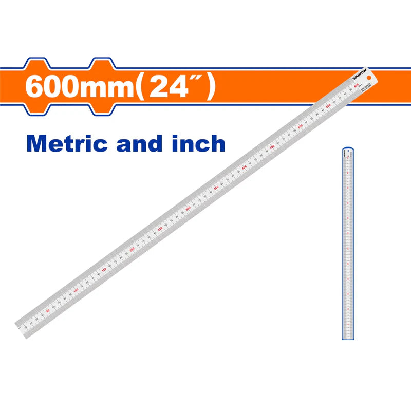 Regla De Acero De 24" Mide Metros Y Pulgadas. WRU1360 WADFOW