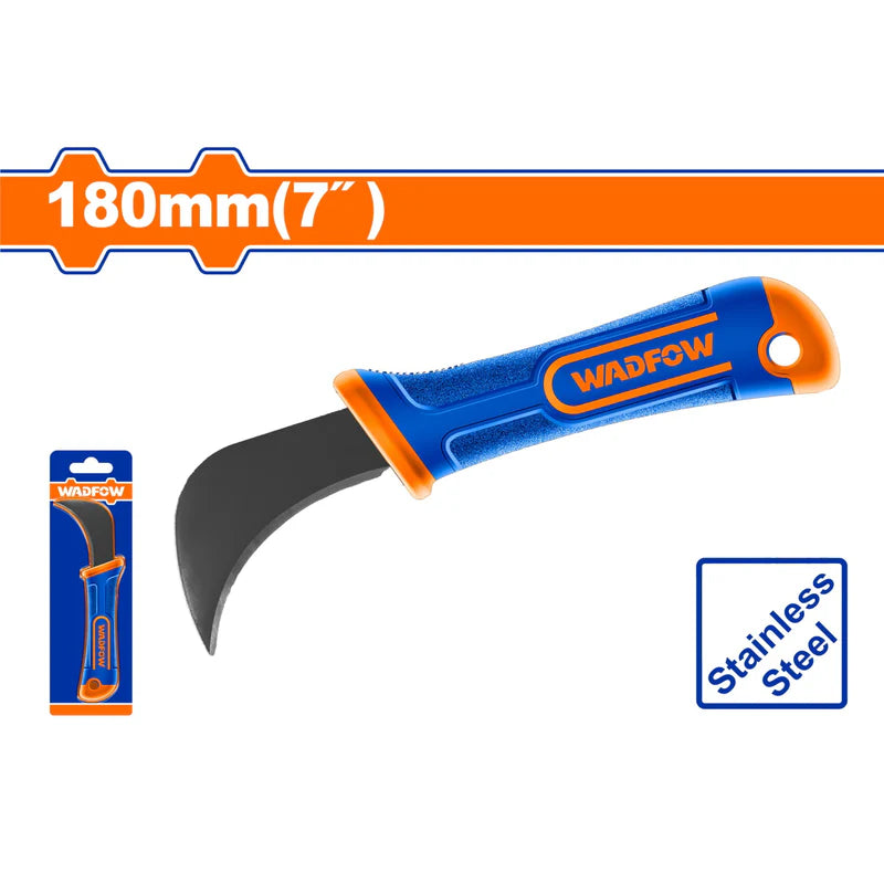 Navaja Curva De Acero Inoxidable 180Mm (7") Cuchilla WSX9601 WADFOW