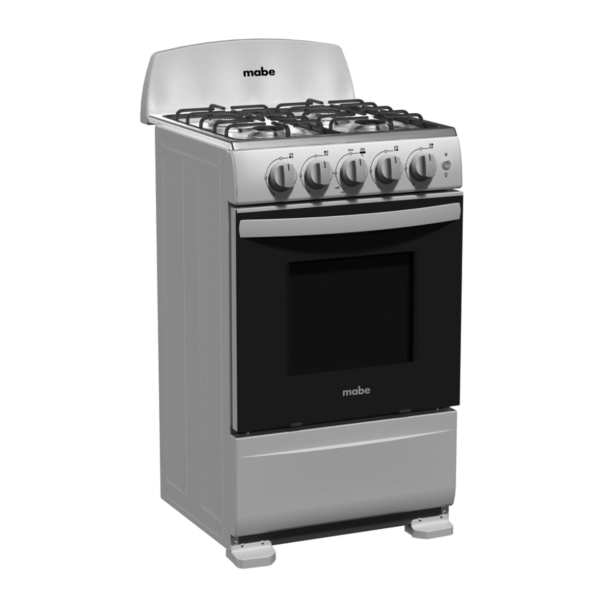 Estufa con Horno a Gas Mabe 20” 4 Quemadores Gris – EMA5110SG1