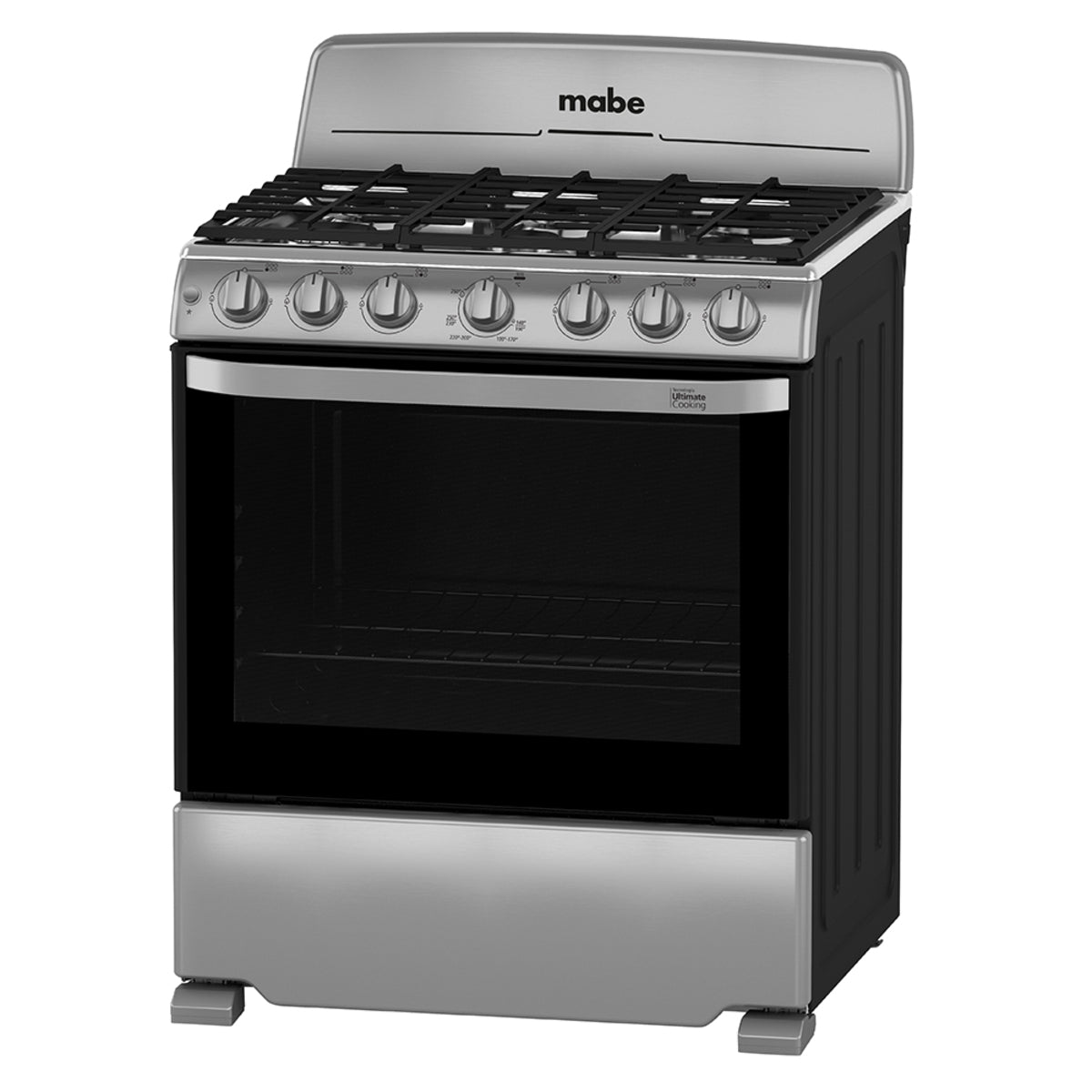 Estufa con Horno 30" 6 Quemadores a Gas en Acero Inoxidable Mabe CEM7641BSIS2