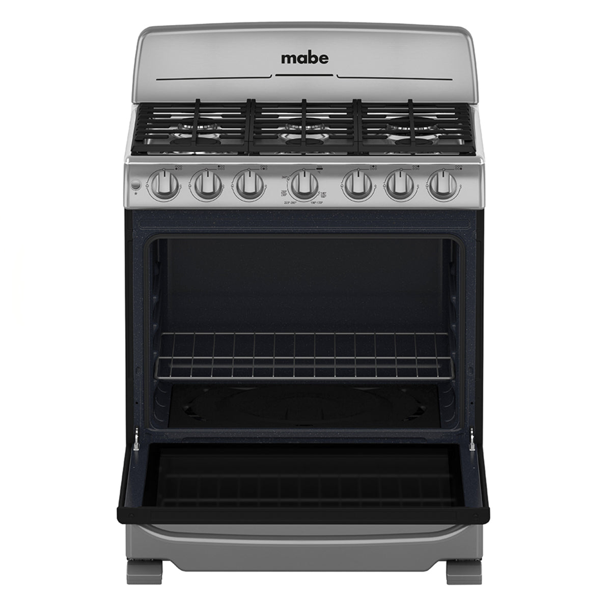 Estufa con Horno 30" 6 Quemadores a Gas en Acero Inoxidable Mabe CEM7641BSIS2