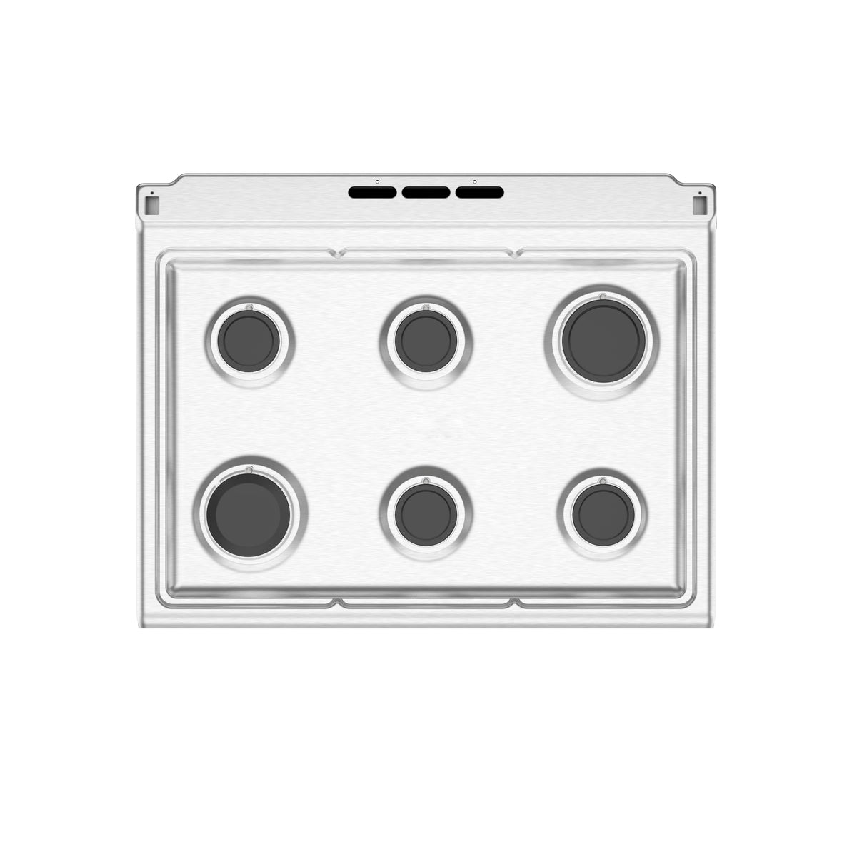 Estufa con Horno 30" 6 Quemadores a Gas en Negro Mabe EM7651BFIN0