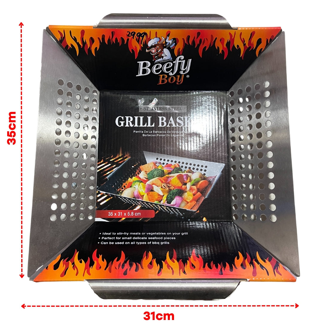 Canasta para Grill de Acero Inoxidable (BEEFY BOY) OB0213 Selecto