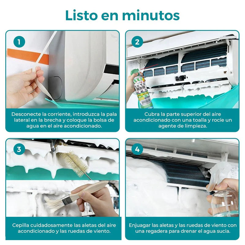 Funda Kit De Mantenimiento Para Lavar Aire Acondicionado De Pared. (Set De 7 Pcs) TS190