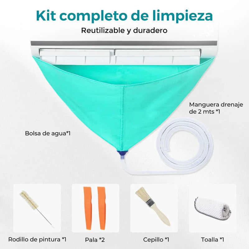 Funda Kit De Mantenimiento Para Lavar Aire Acondicionado De Pared. (Set De 7 Pcs) TS190