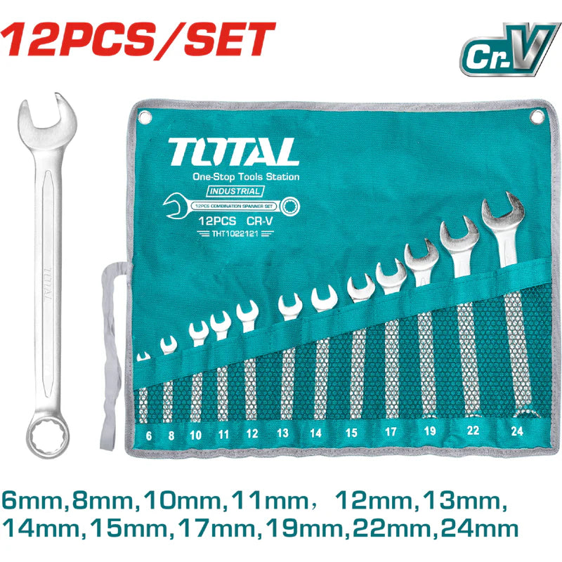 12 Pza Juego De Llaves De Combinación Total THT1022121 TOTAL