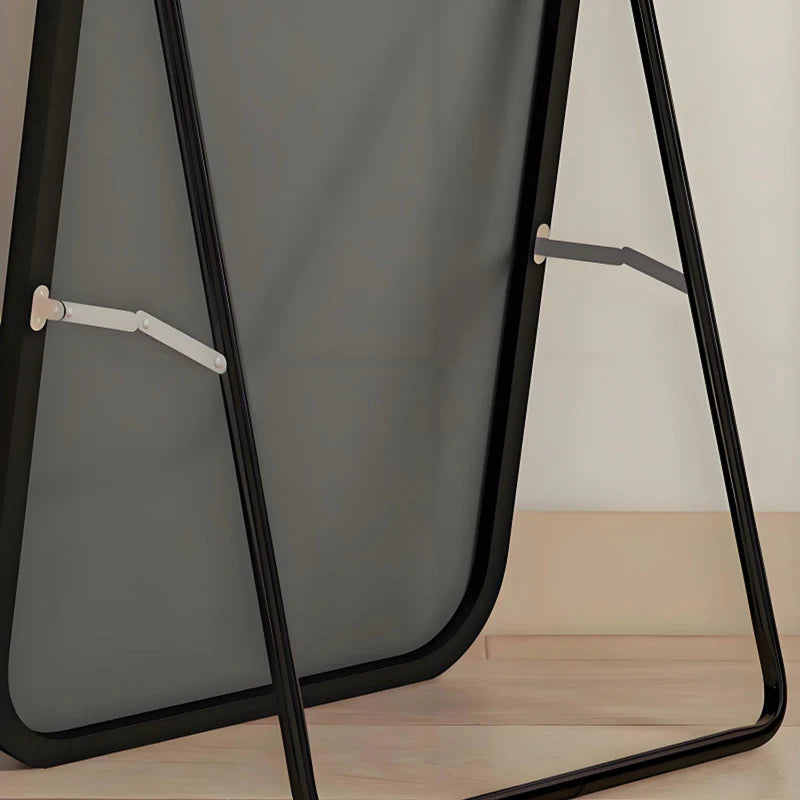 Espejo De Cuerpo Entero Vertical 40X150 Cm Con Marco Negro Moderno Para Dormitorio O Pasillo UN-A136