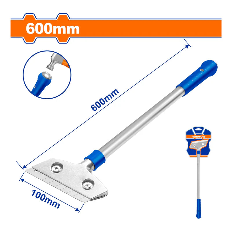 Raspador De Metal Con Mango De Aluminio. Tamaño De La Hoja: 18X100mm Longitud: 600Mm Hojilla WGS1660