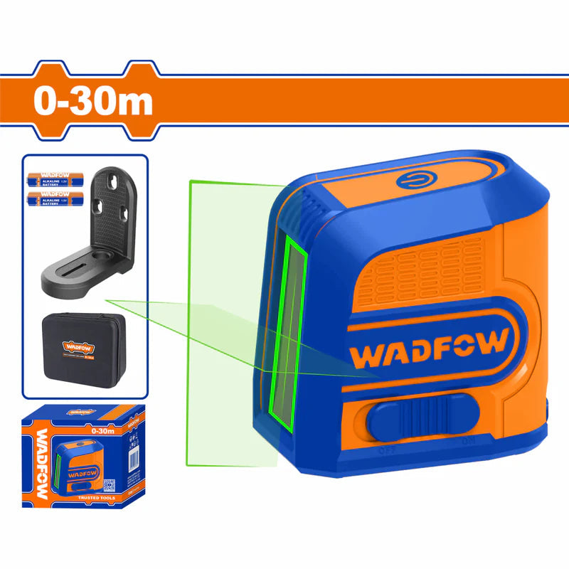 Nivel Laser De Línea Autonivelante Verde. Rango De Trabajo:0-30M. Precisión De Línea: ±2Mm A 5M Nivelador. WLE2M03 WADFOW