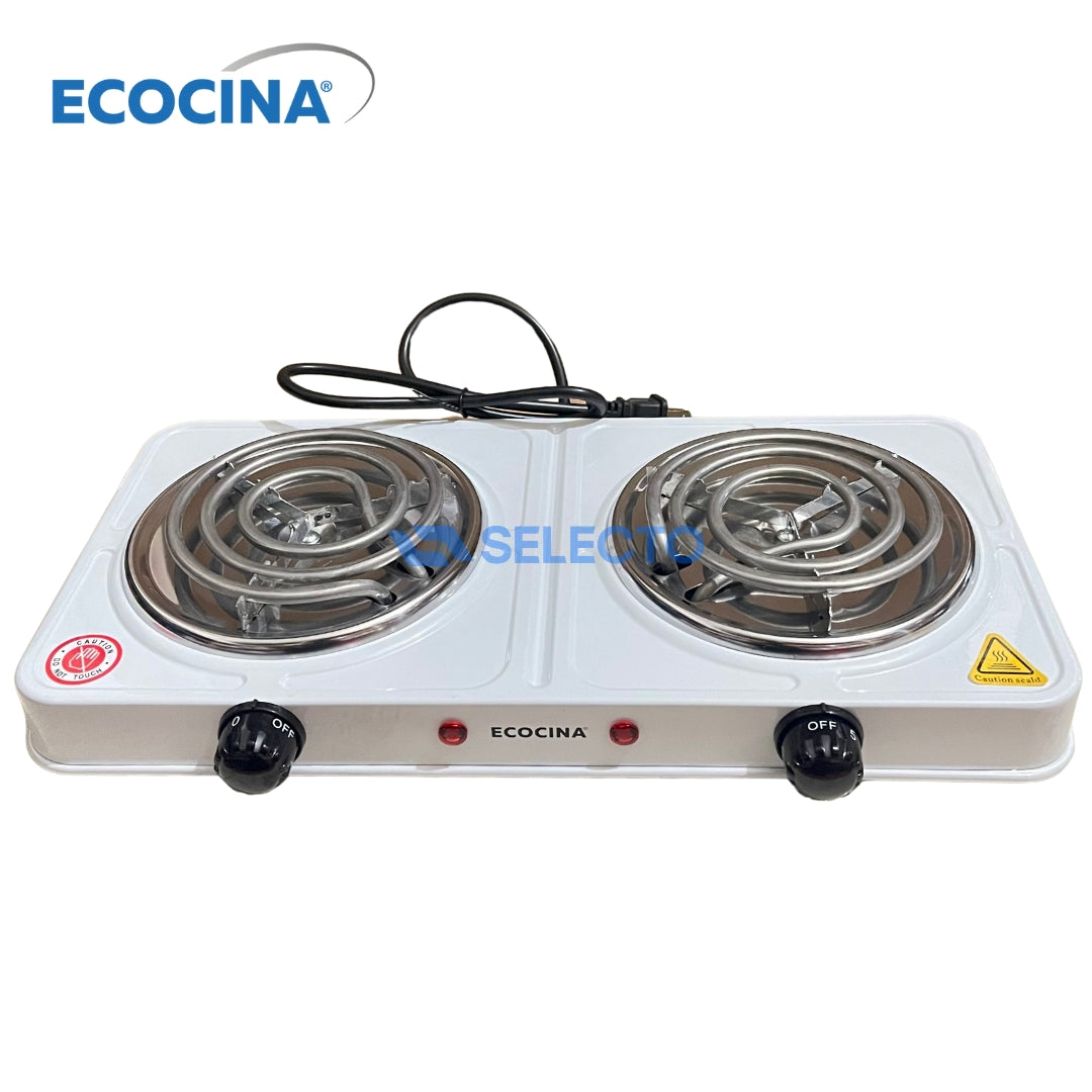 Estufa Eléctrica de 2 Quemadores Blanco Ecocina C-E2 ECOCINA