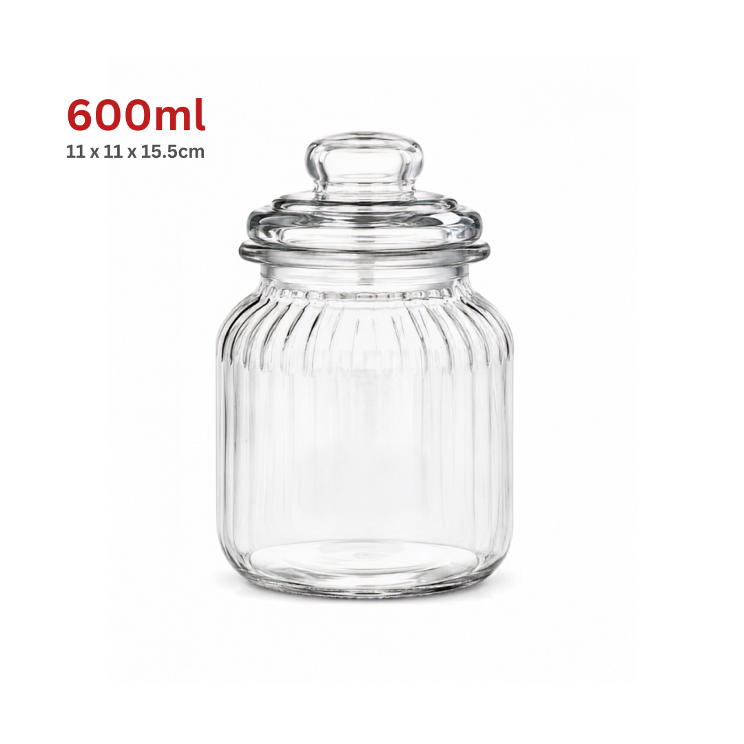 (LLEGANDO 3 DE JULIO) Frasco Envase Hermético de Vidrio 600 ml con Tapa de Vidrio para Cocina y Almacenamiento NVK50707084