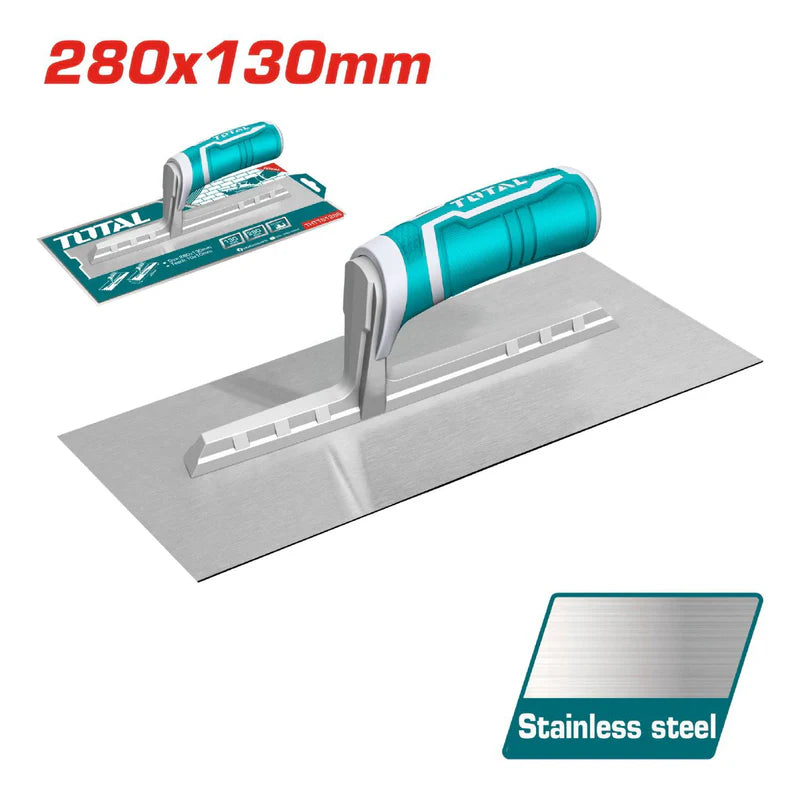 Llana De Yeso (Mango De Plástico)280X130mm Tirador TPR Y ABS Arco Ligero En La Hoja THT81286 Total Tools