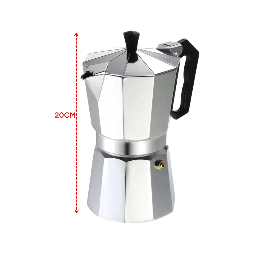 Cafetera Italiana de Aluminio 3 Tazas, 6 Tazas, 9 Tazas & 12 Tazas