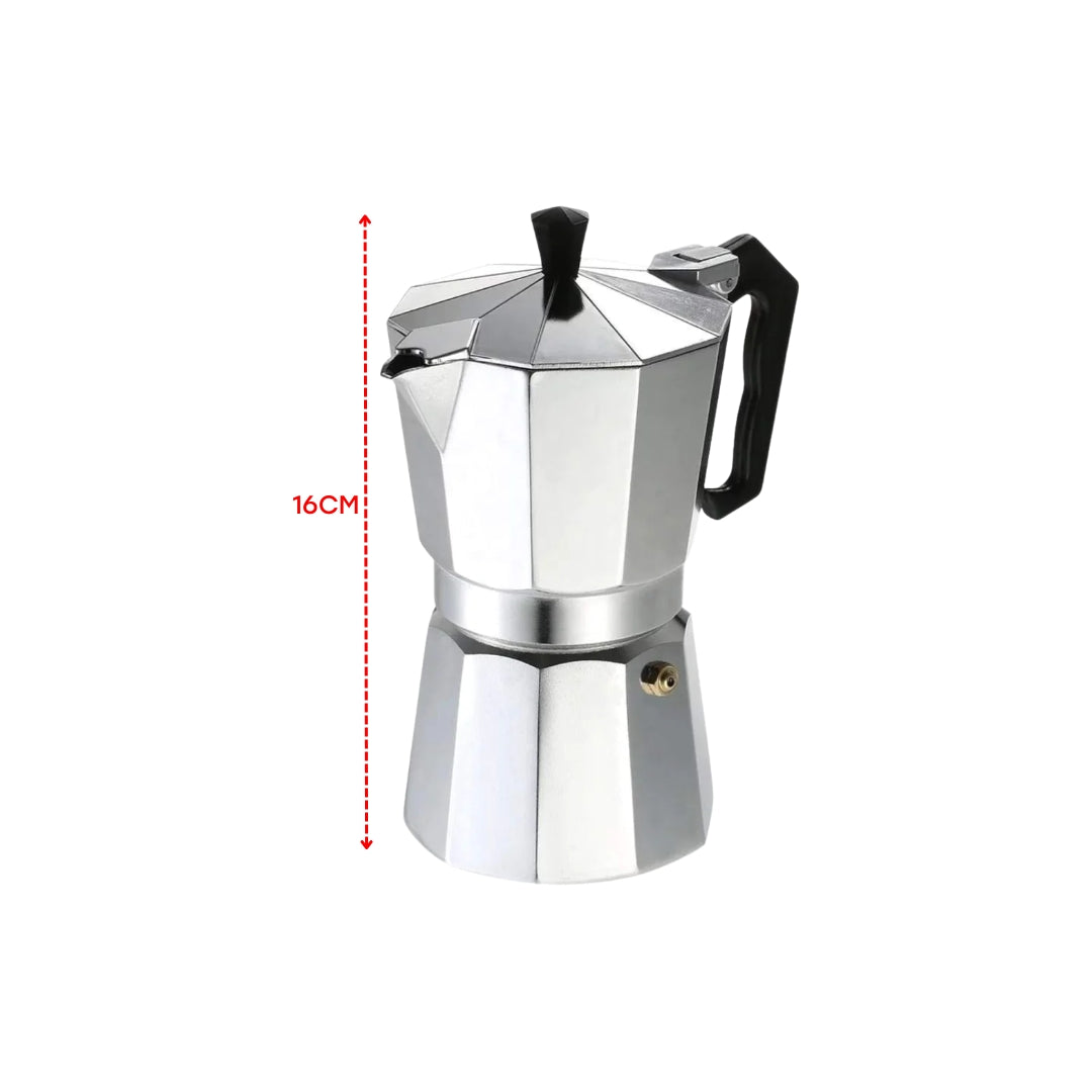 Cafetera Italiana de Aluminio 3 Tazas, 6 Tazas, 9 Tazas & 12 Tazas Selecto