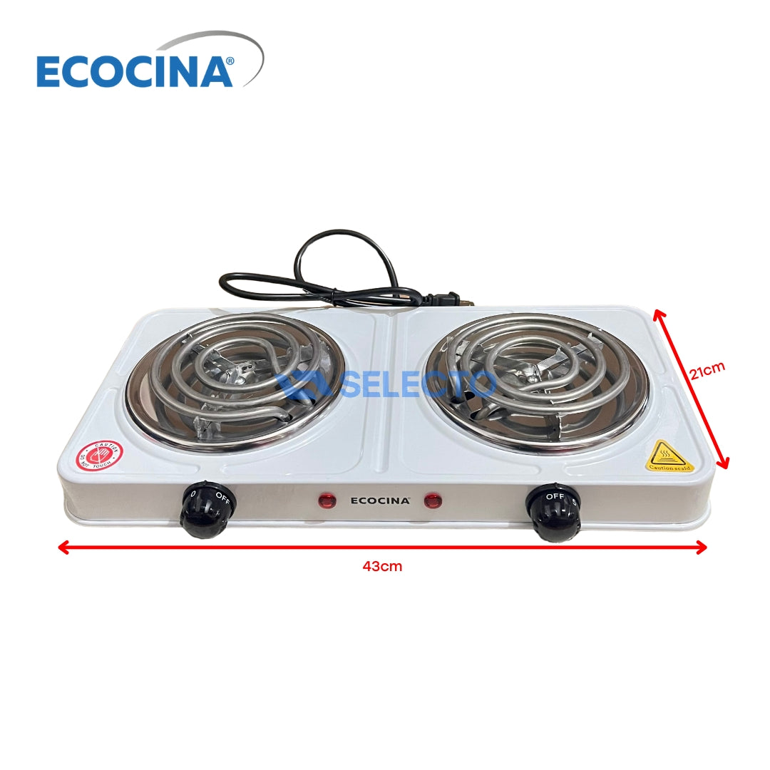 Estufa Eléctrica de 2 Quemadores Ecocina C-E2