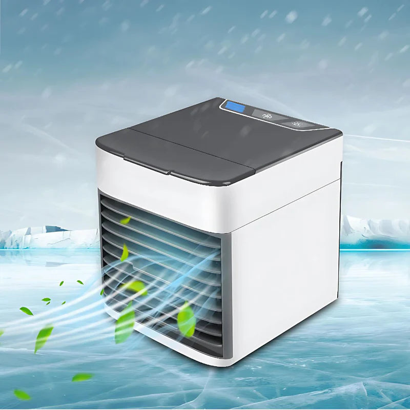 Abanico Acondicionador De Aire Con Agua Portátil. 3 Velocidades. Carga USB. 300Ml. AB145 Selecto