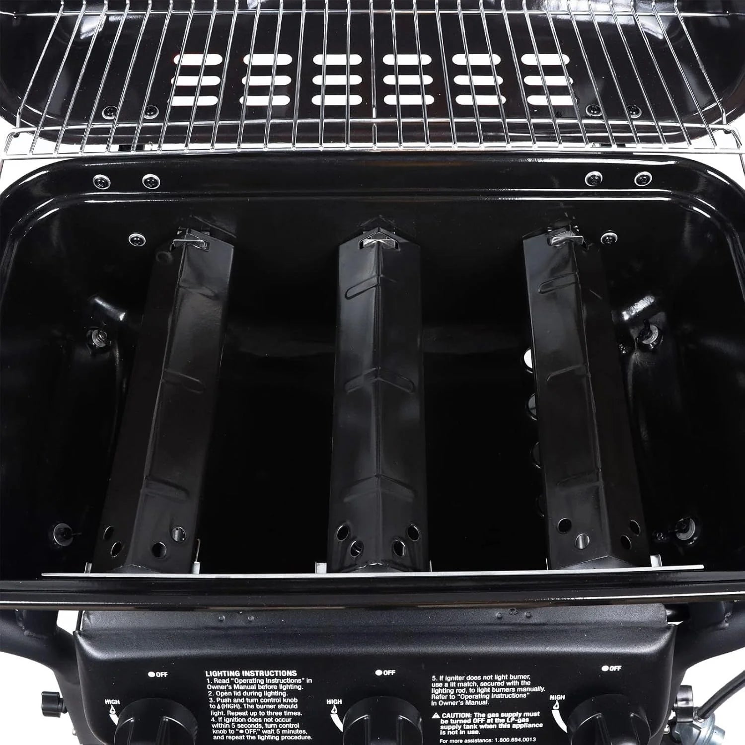 Parrillera BBQ A Gas Con 3 Quemadores Y Estantes Laterales. Encendido Rápido Acero Inoxidable. Medidas: 71X46x43cm Asador. Asadores. UN-A139