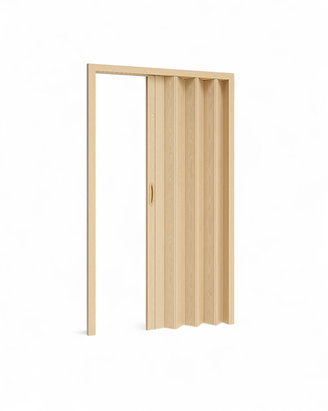 Puerta Plegable de PVC Diseño Madera Claro 2 Tamaños Disponibles