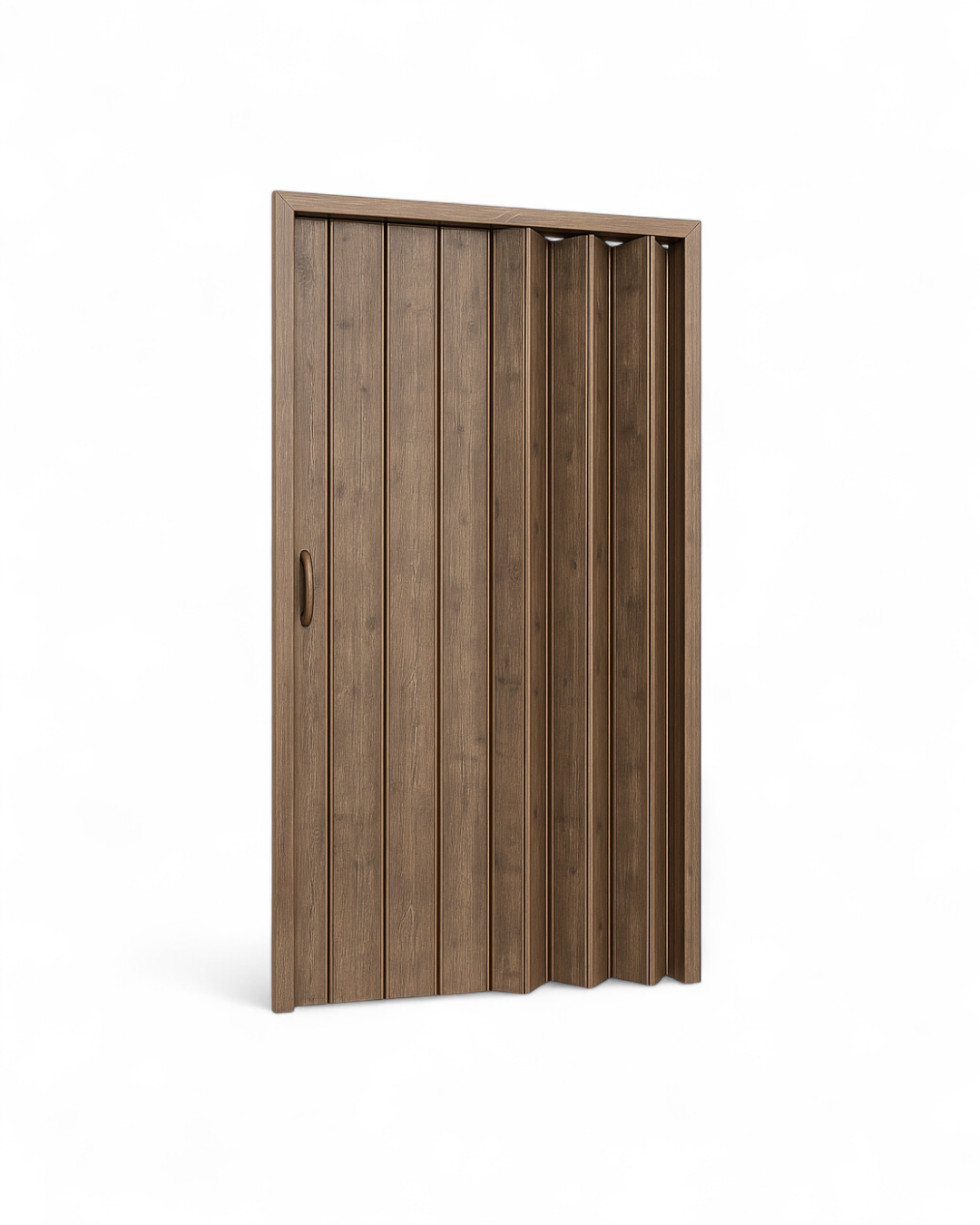 Puerta Plegable de PVC Diseño Madera Oscuro 2 Tamaños Disponibles Selecto