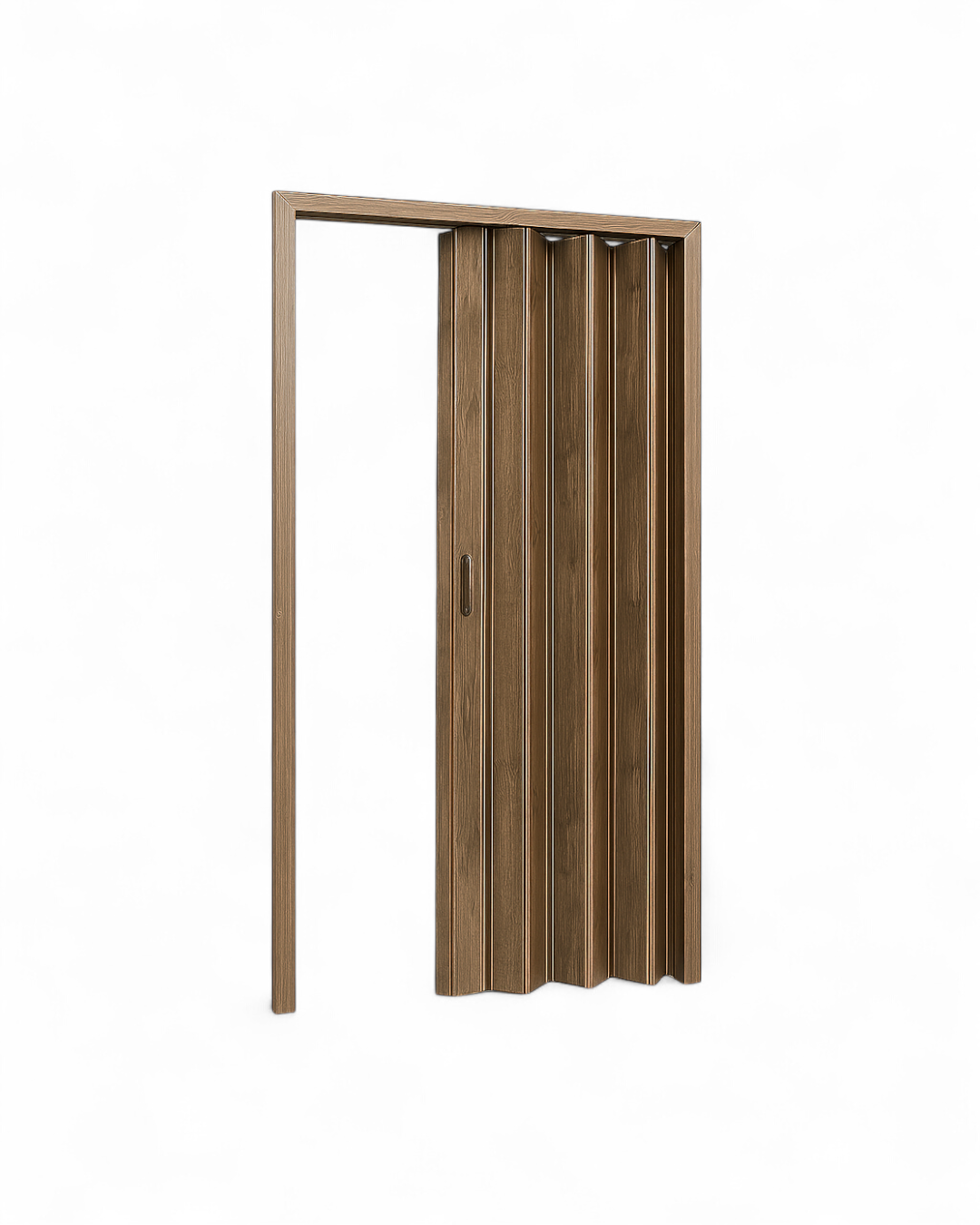 Puerta Plegable de PVC Diseño Madera Oscuro 2 Tamaños Disponibles Selecto