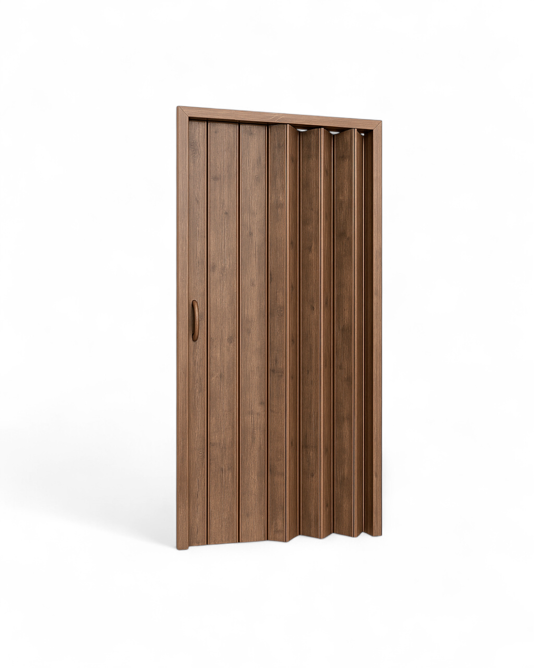 Puerta Plegable de PVC Diseño Madera Oscuro 2 Tamaños Disponibles Selecto