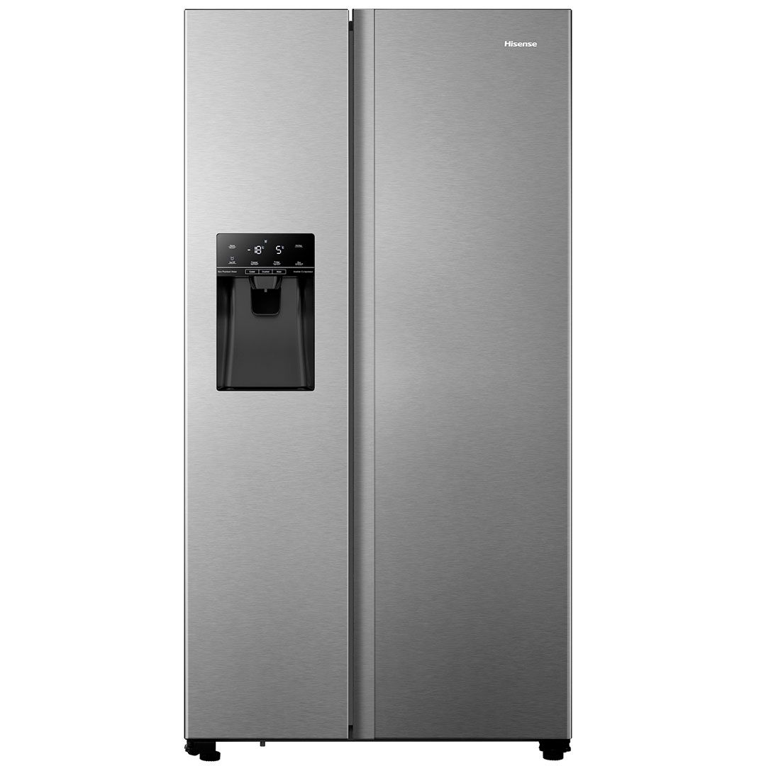 Refrigeradora Hisense Side by Side 19P3 | Inverter | Auto Ice Maker | Dispensador de Agua | Gris | RS19W6WSN HISENSE