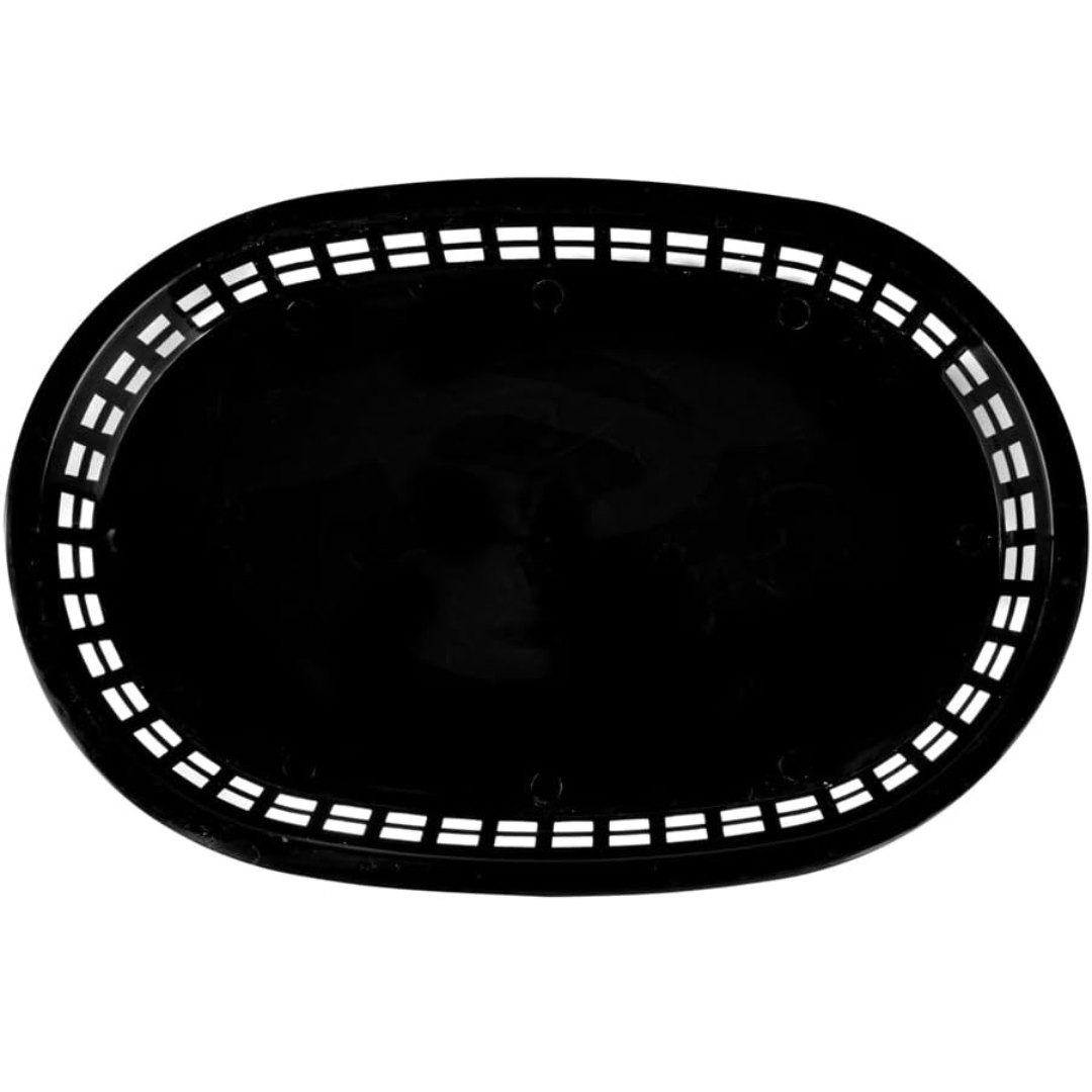 Cesta Ovalada Plástica Negra 4x27.5x17.5cm HVB810