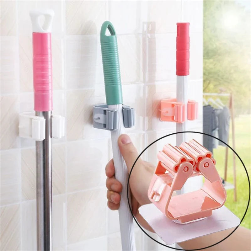 Soporte Gancho Organizador De Pared Autoadhesivo Para Escoba, Trapeador TS030 Selecto