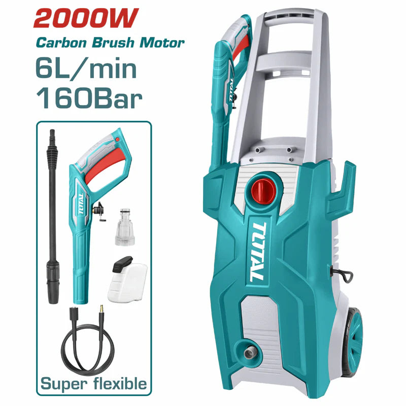 Hidrolavadora De Alta Presión 6L 110-120V~60Hz Potencia 2000W. Presión Max 160Bar (2320PSI)Hidrojet UTGT11376 TOTAL