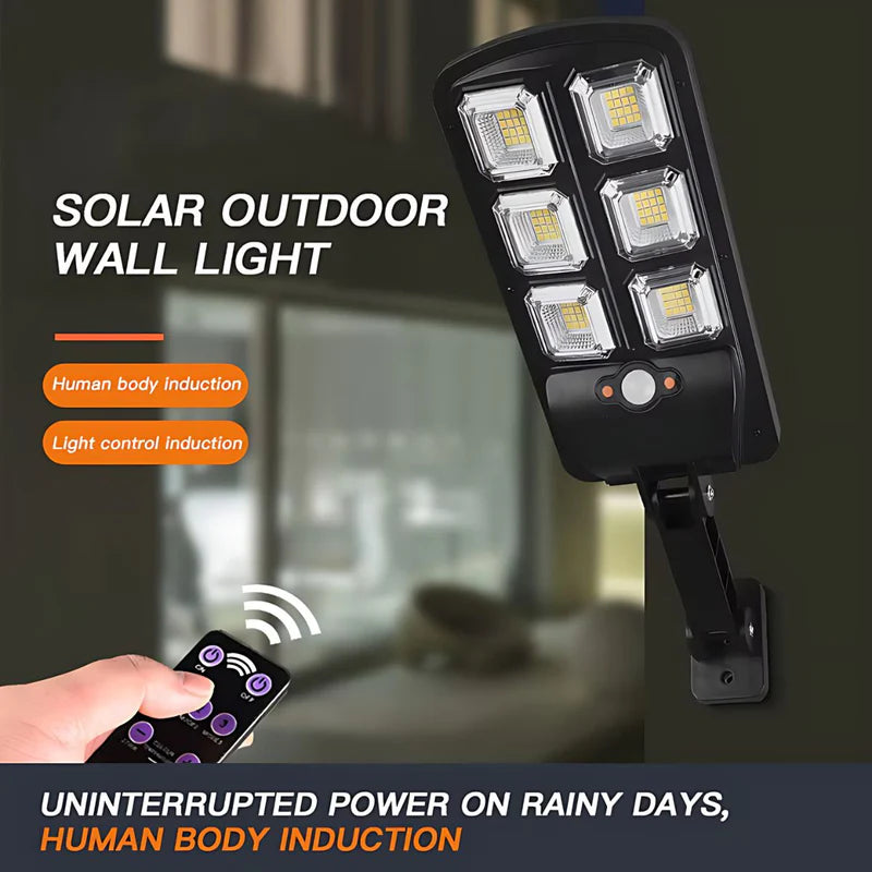 Lámpara Solar LED De Pared Con Sensor De Movimiento Y Control Remoto. 3 Modos De Iluminación. Luz Exterior. KOS-31037