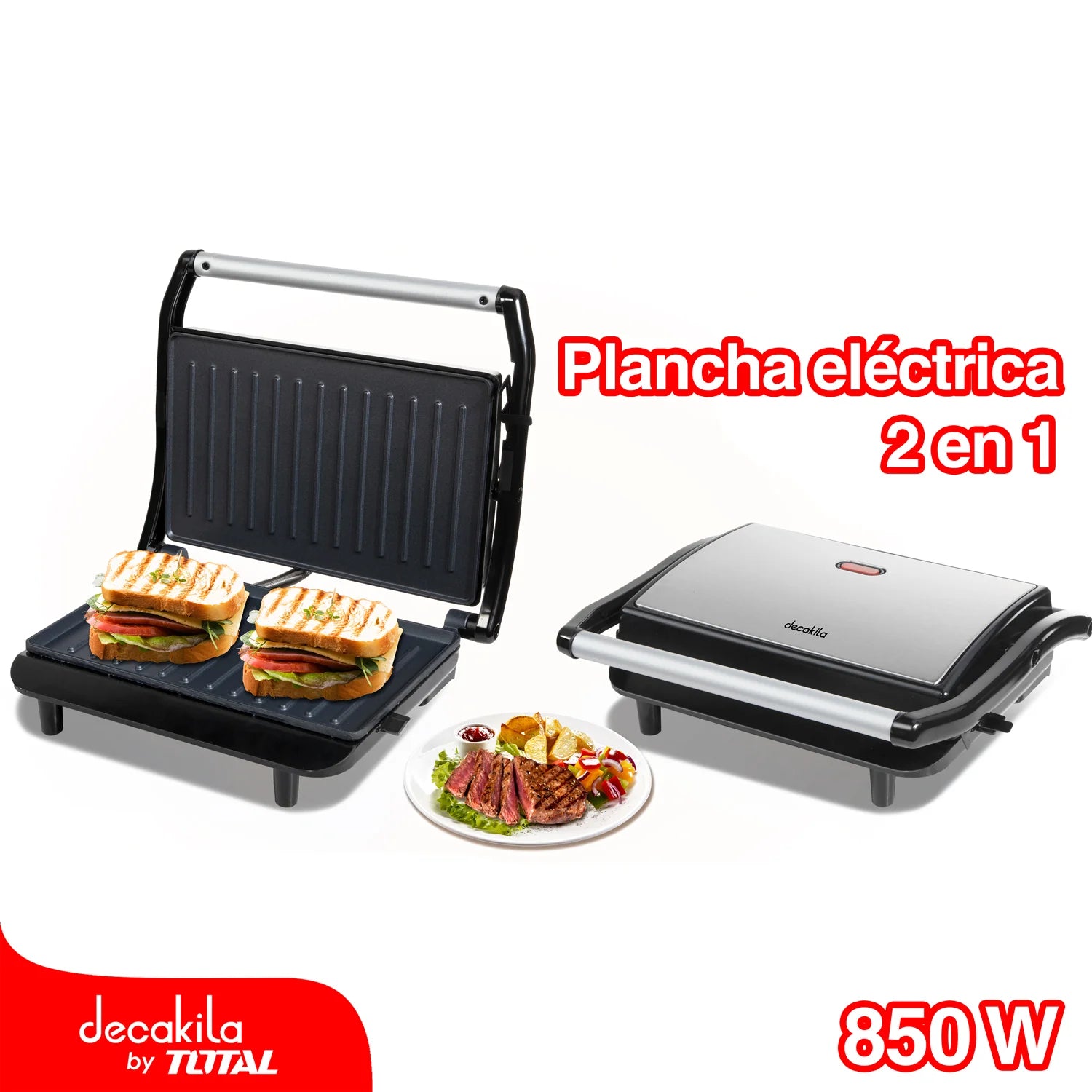 Plancha Eléctrica Tipo Panini Decakila KUEC049M