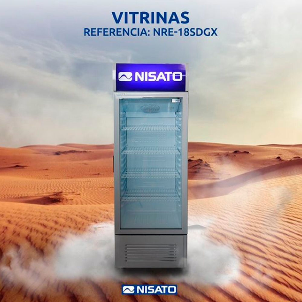 Vitrina Refrigeradora 18P3 No Frost Nisato NRE-18SDGX NISATO