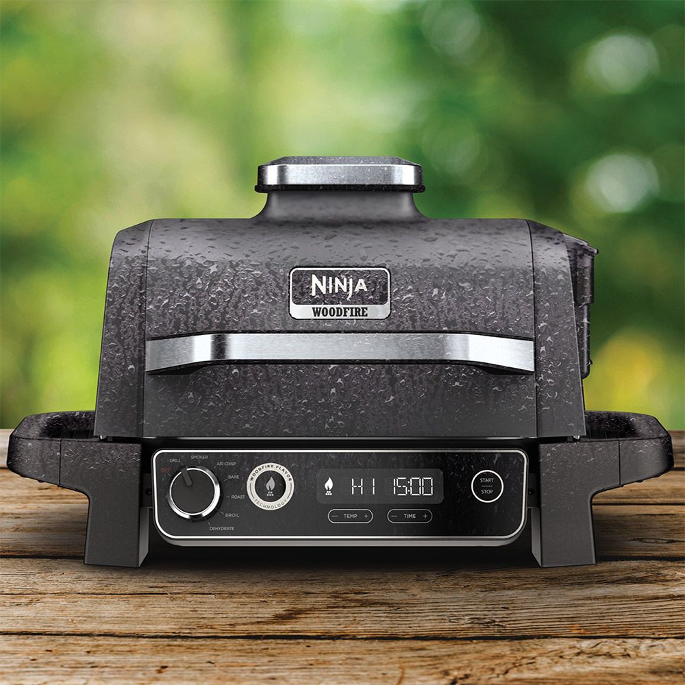 Parrilla y Ahumador Eléctrica con Freidora de Aire 7 en 1 Ninja OG701 NINJA