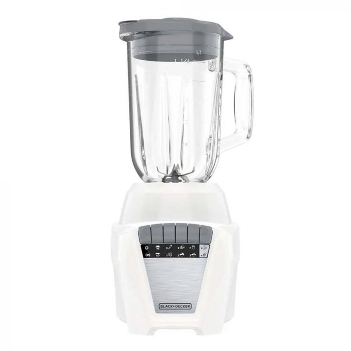Licuadora Ice Crush 8 Velocidades + Pulso con Jarra de Vidrio 1.25L 700W Black and Decker BL0876-1WDLA BLACK + DECKER