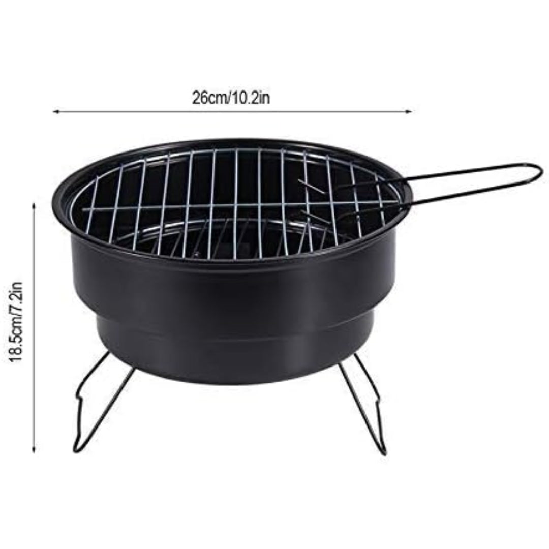 Mini Parrilla o Asador Redondo Portátil Metálica ALP-BBQ2718