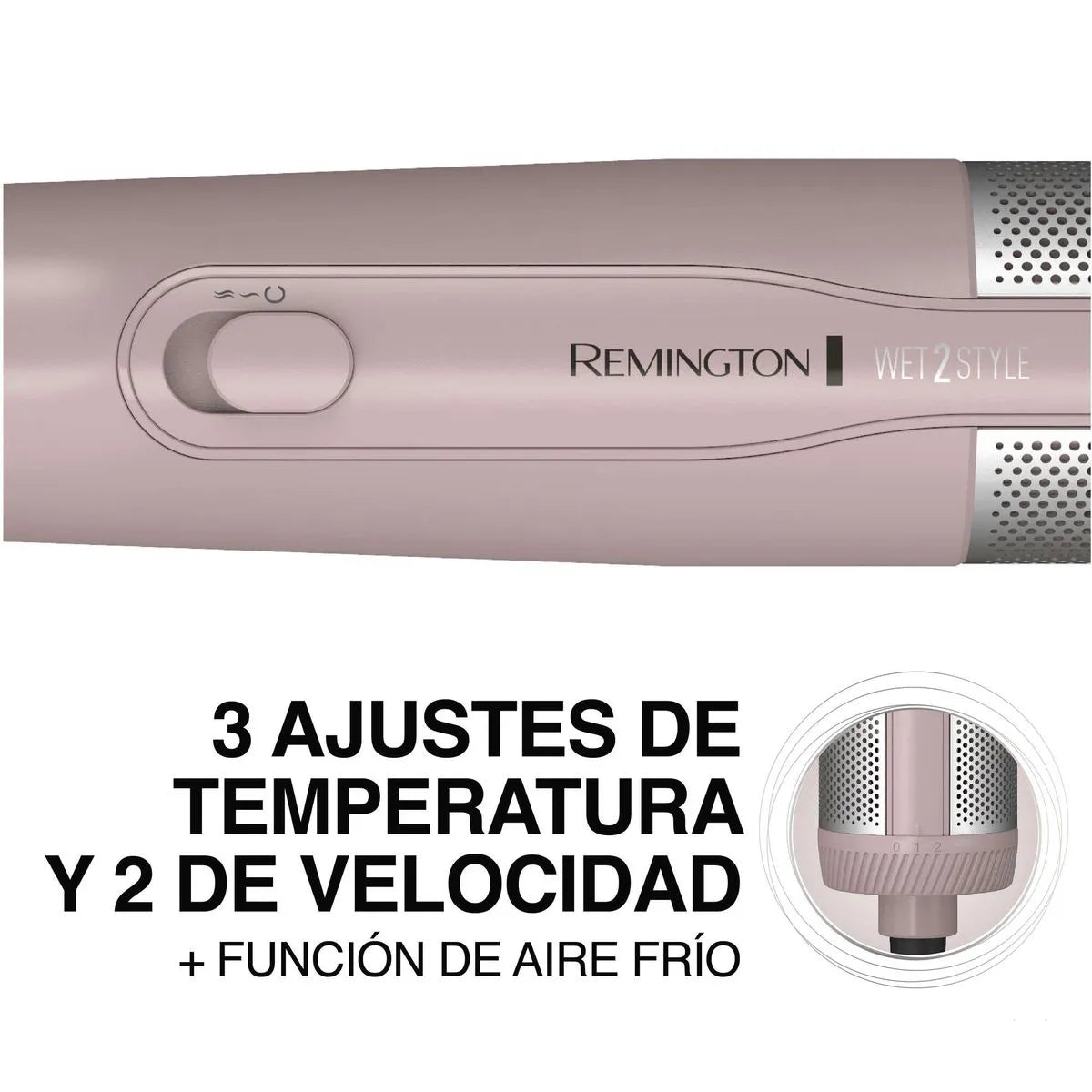 Cepillo Secador de Aire Ovalado con Barril de Cerámica y Titanio | Seca, Alisa y Da Volumen al Cabello Remington AS15A