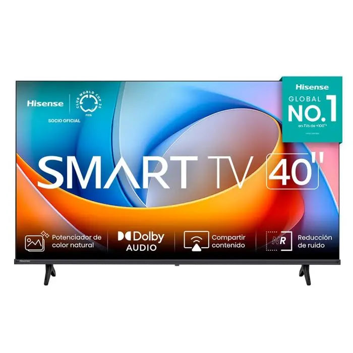 Televisor 40" LED Smart TV FHD 2K VIDAA Hisense 40A4NV Televisión. HISENSE