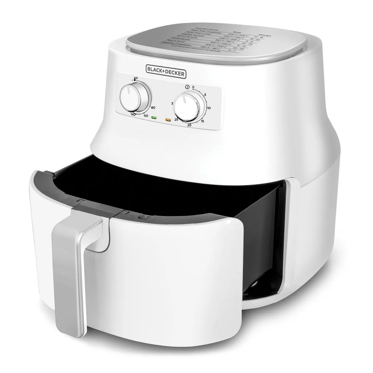 Freidora de Aire Eléctrica 4.5L Blanco Black and Decker HF4004W BLACK + DECKER
