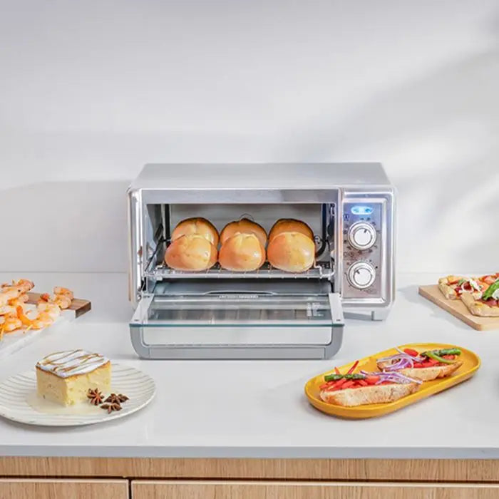 Horno Tostador Freidora de Aiere 1150W Capacidad para 4 Rebanadas Black and Decker TO4125-0SDLA Tostahorno. BLACK + DECKER