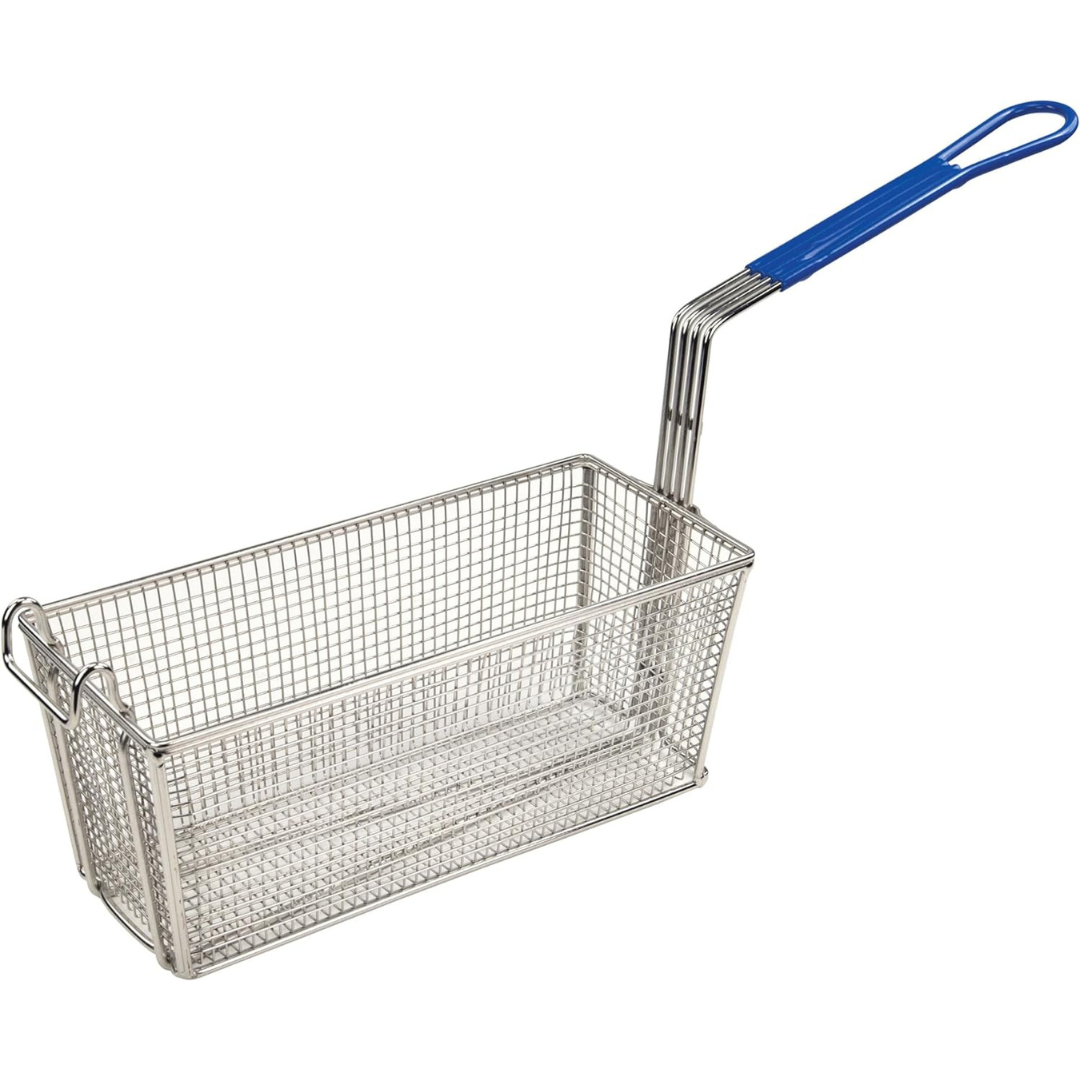 Cesta para Freír Mediano con Mango Azul de Silicon LHC-83334