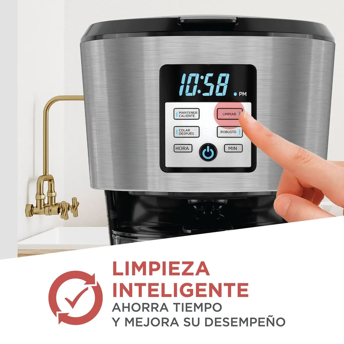 Cafetera Programable Eléctrica 12 Tazas Black and Decker CM1331S-LA BLACK + DECKER