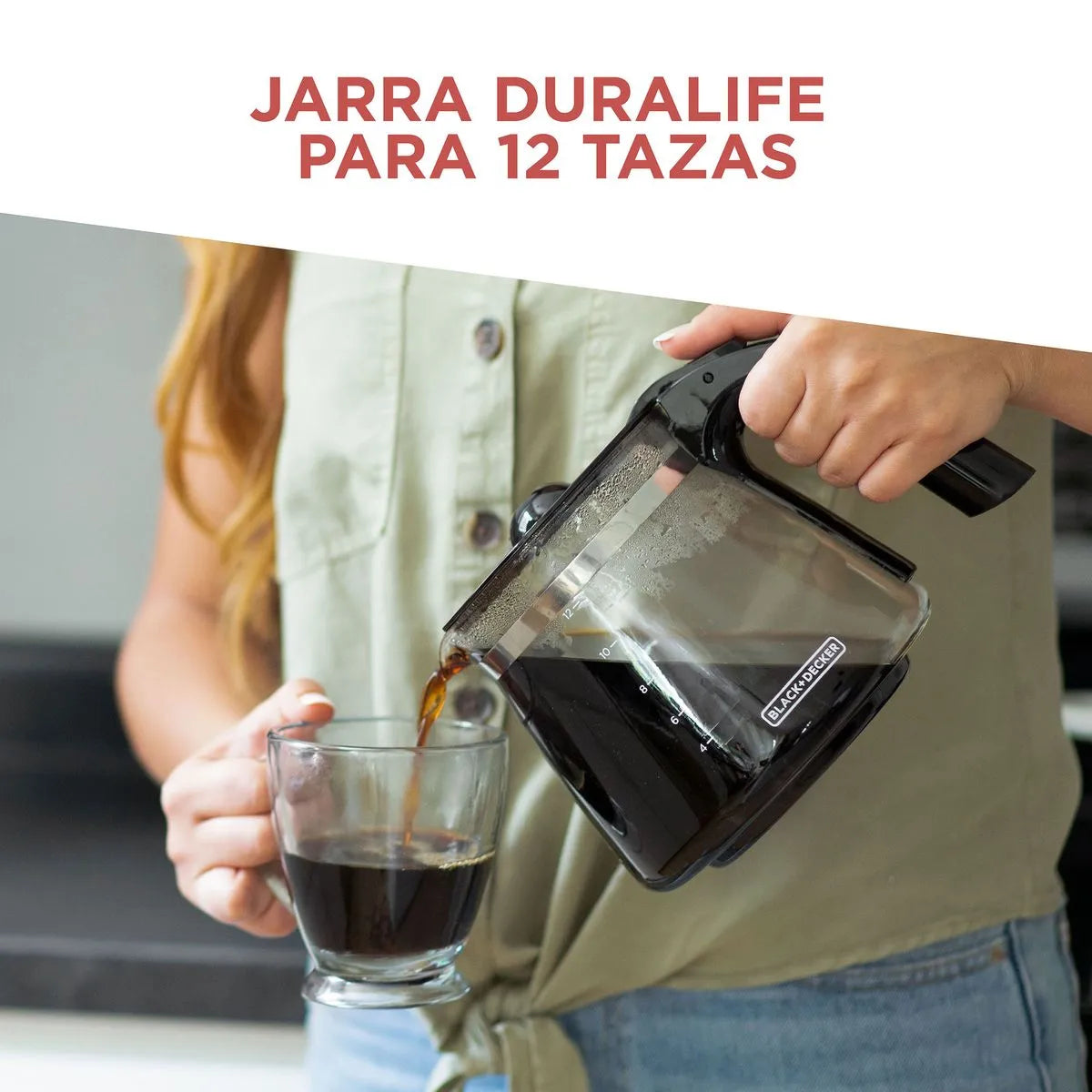 Cafetera Programable Eléctrica 12 Tazas Black and Decker CM1331S-LA BLACK + DECKER