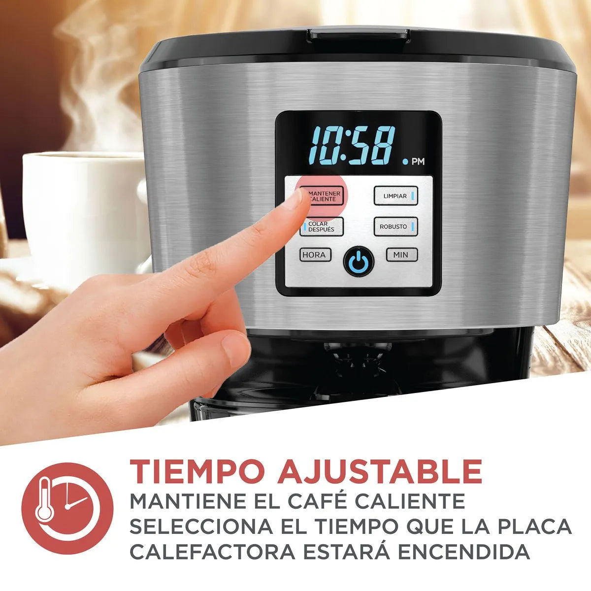 Cafetera Programable Eléctrica 12 Tazas Black and Decker CM1331S-LA BLACK + DECKER