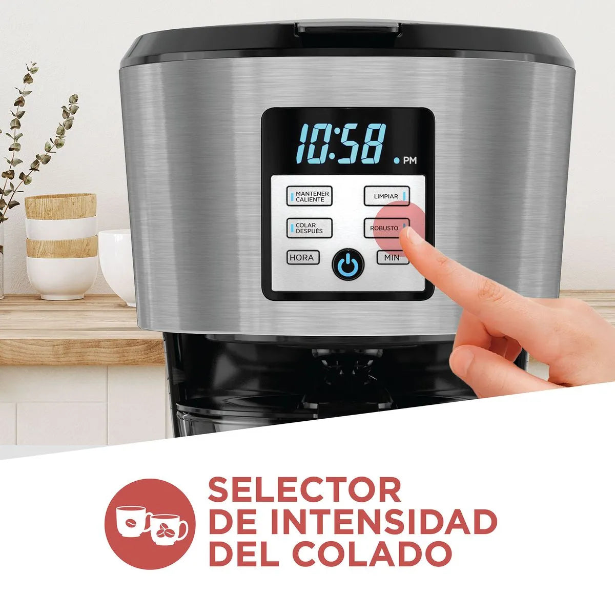 Cafetera Programable Eléctrica 12 Tazas Black and Decker CM1331S-LA BLACK + DECKER